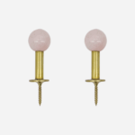 ball hooks pink & brass (set of 2 small)