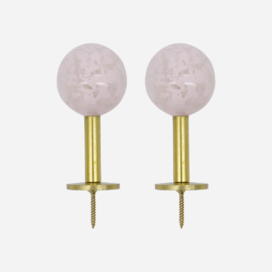ball hooks pink & brass (set of 2)