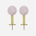 ball hooks pink & brass (set of 2)