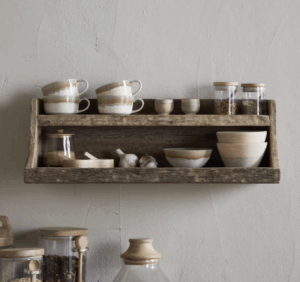 reclaimed wood shelf