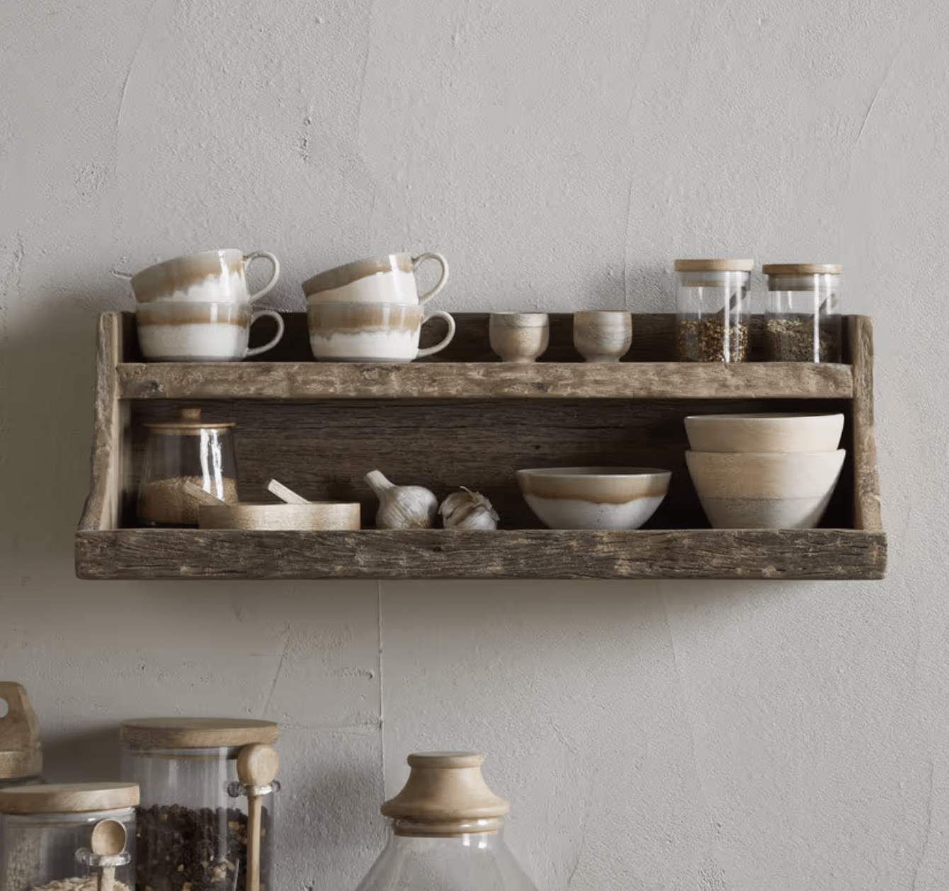 reclaimed wood shelf