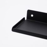 black metal shelf large