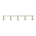 ball hook rail pink & brass