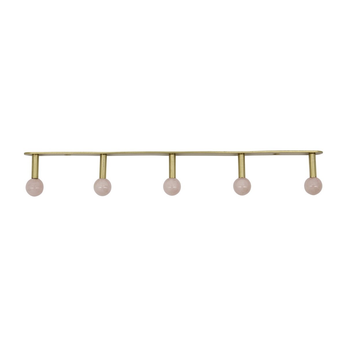 ball hook rail pink & brass