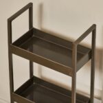 bathroom storage caddy antique brass