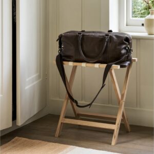 beech wood folding luggage rack