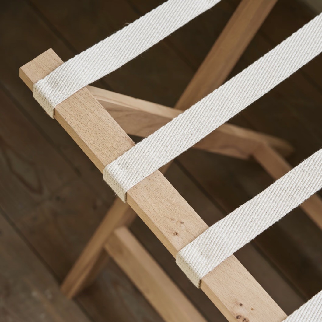 beech wood folding luggage rack