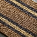 antique brown stripe doormat small