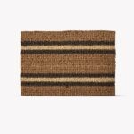 antique brown stripe doormat small