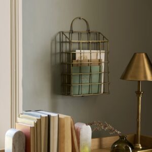 antique brass wall letter holder