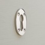 rim lock escutcheon polished nickel
