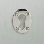 rim lock escutcheon polished nickel
