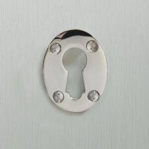 rim lock escutcheon polished nickel