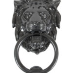 black lion head door knocker