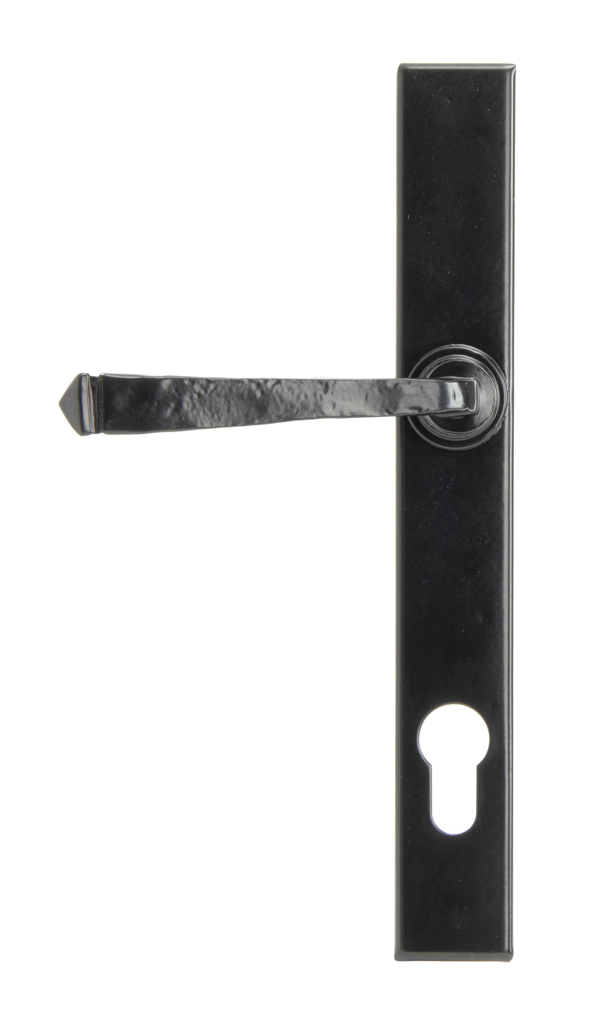 black avon slimline lever espag. lock set