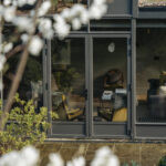 black avon slimline lever espag. lock set