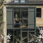 black avon slimline lever espag. lock set