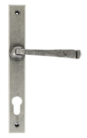 pewter avon slimline lever espag. lock set