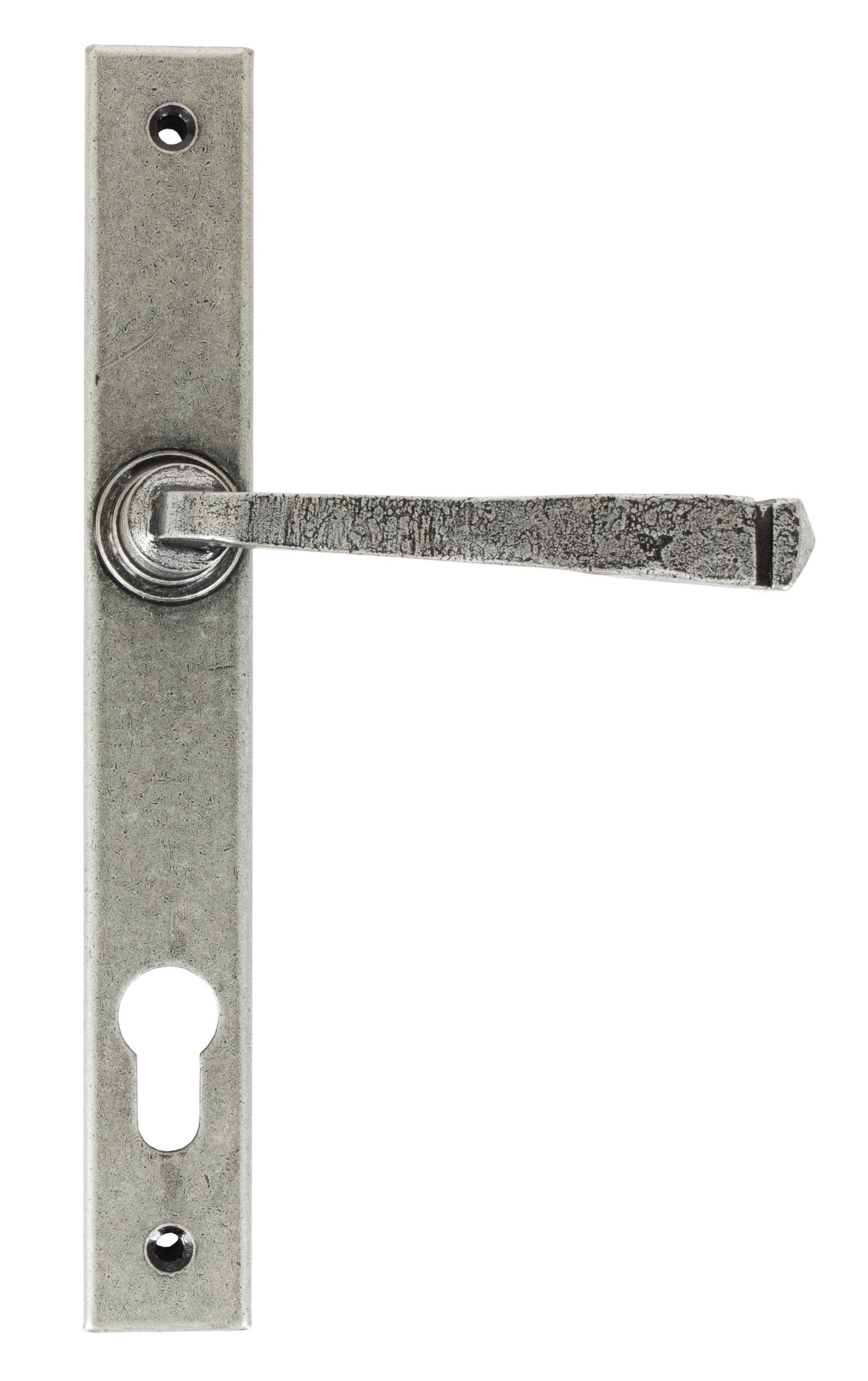 pewter avon slimline lever espag. lock set