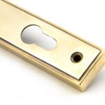 aged brass reeded slimline lever espag. lock set