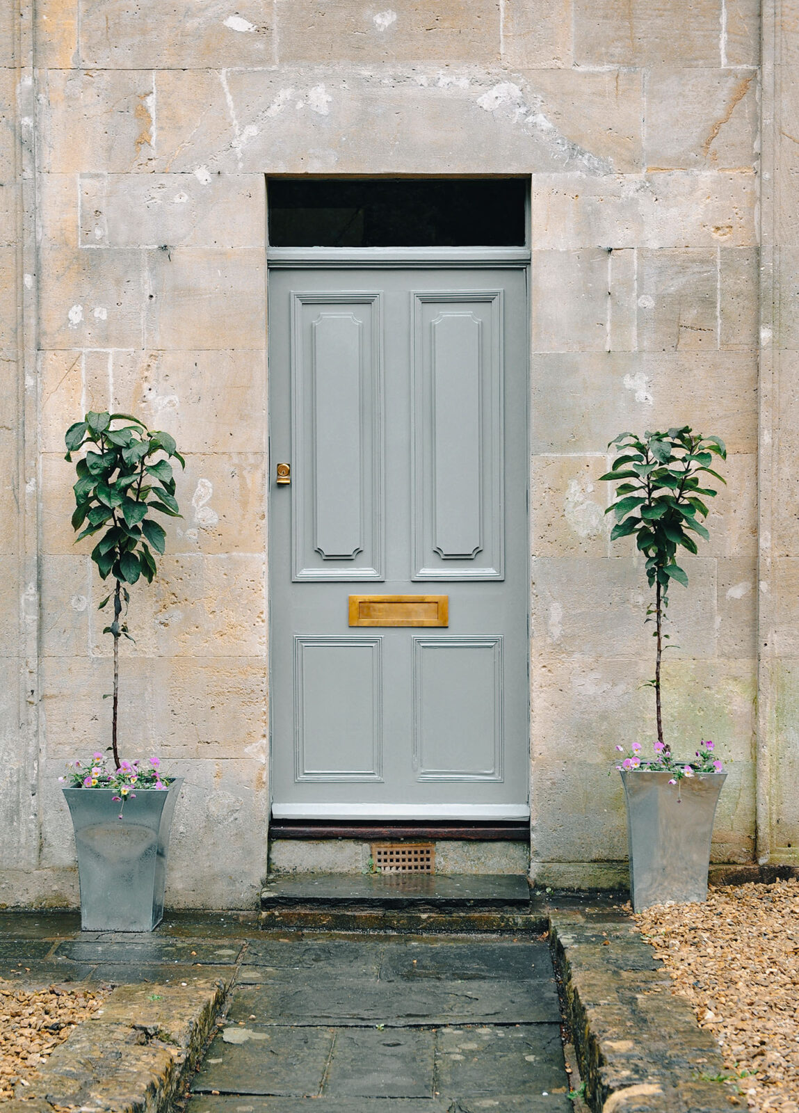 polished brass large letter plate