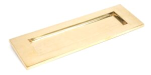 polished brass large letter plate