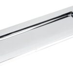 polished chrome large letter plate