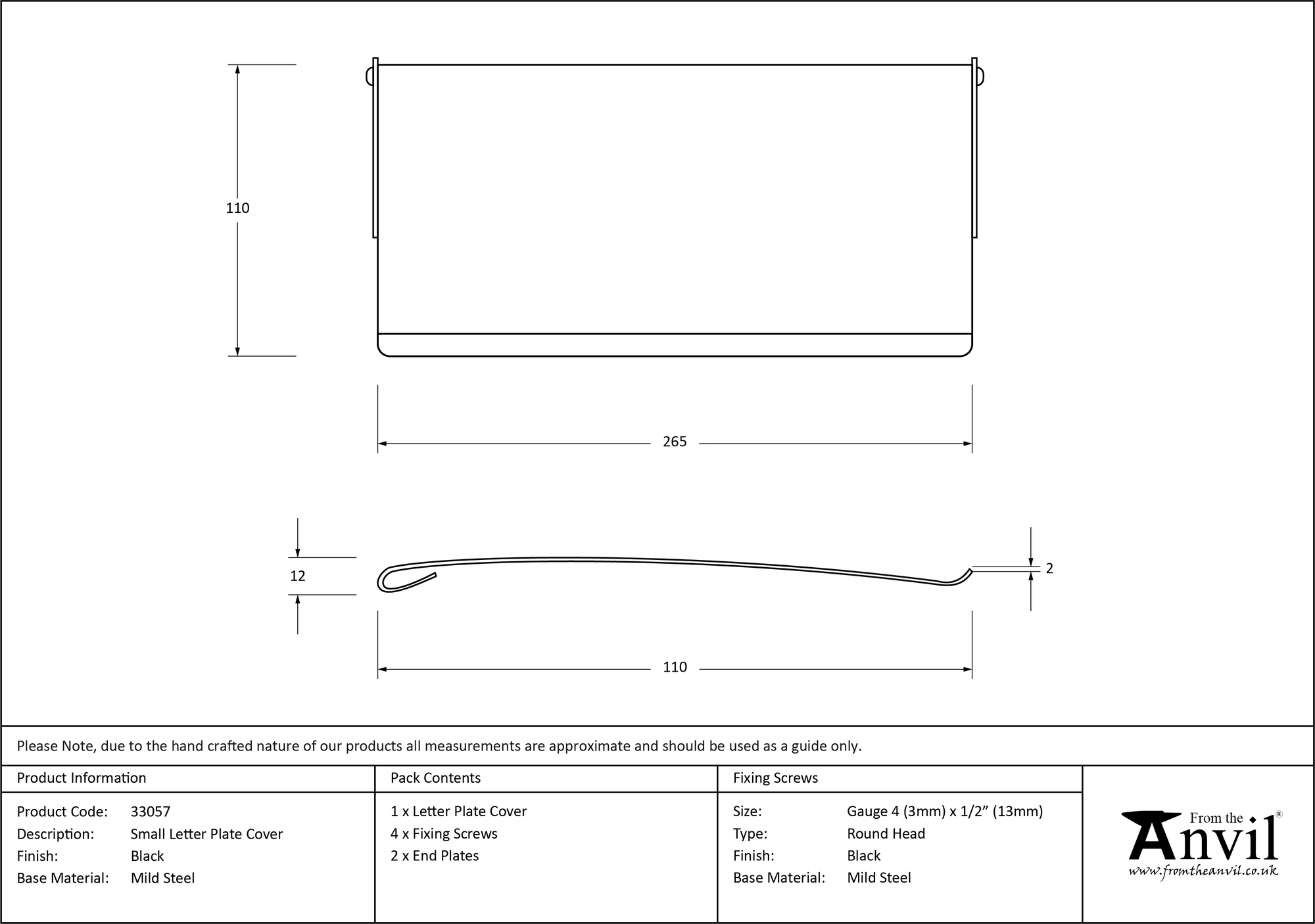 black small letter plate cover