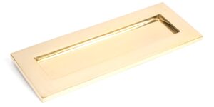 polished brass small letter plate