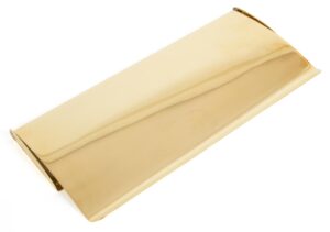 polished brass small letter plate cover