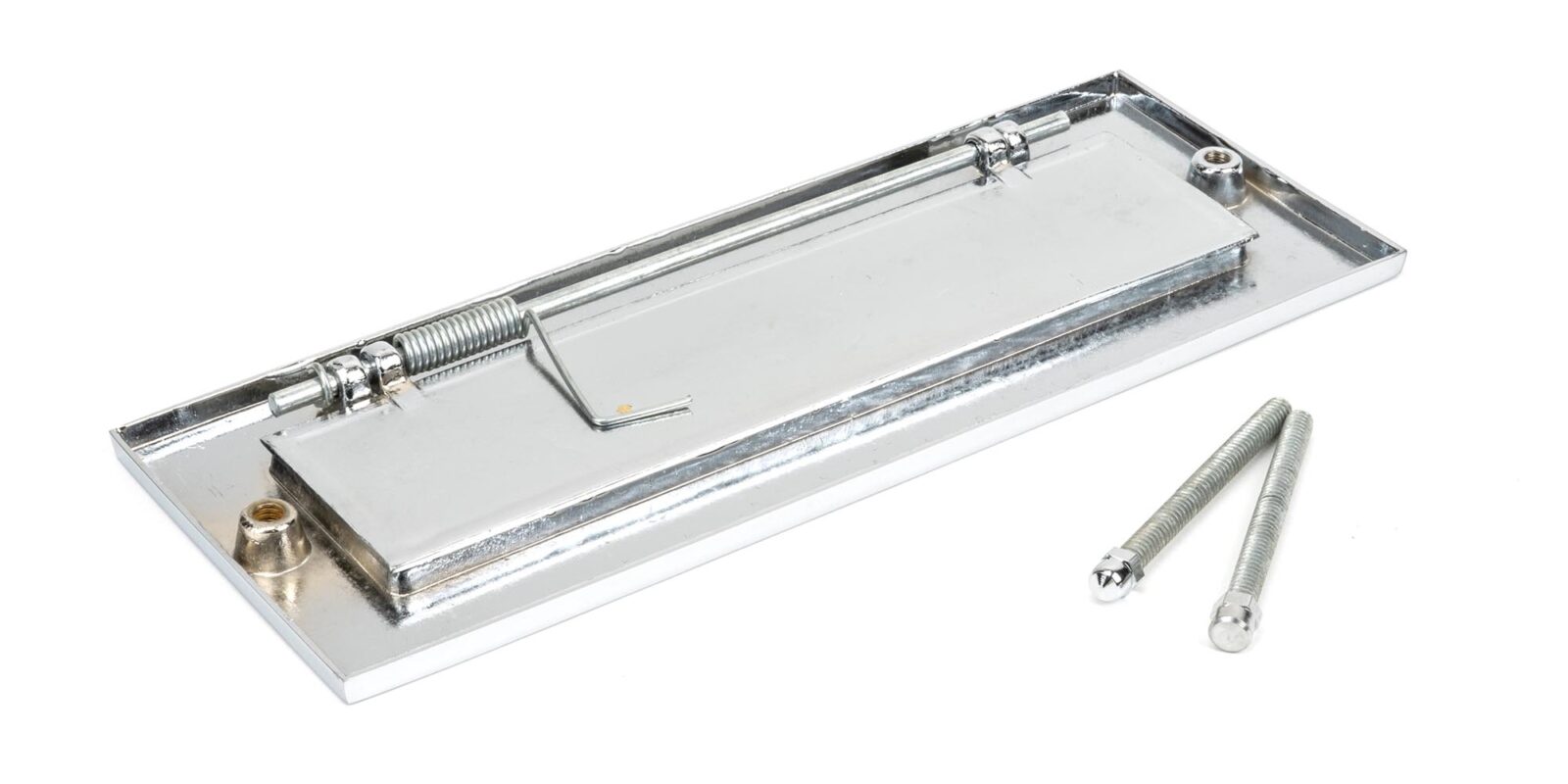 polished chrome small letter plate