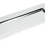 polished chrome small letter plate