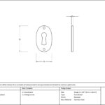beeswax oval escutcheon