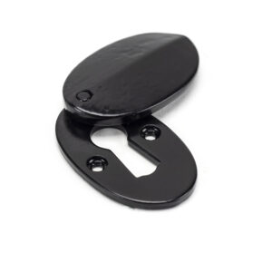 black oval escutcheon & cover