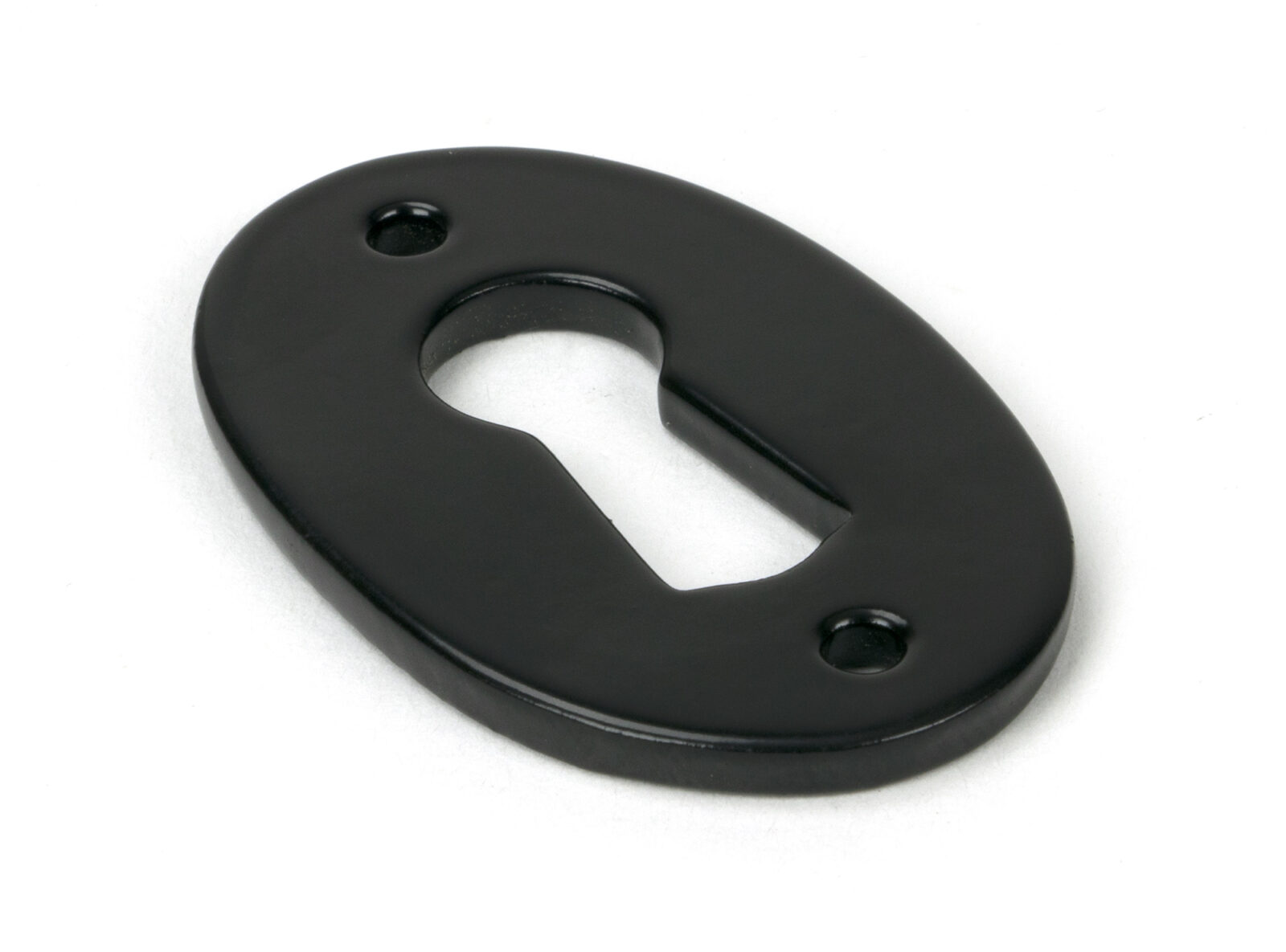 black oval escutcheon