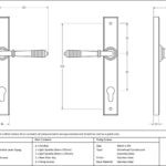polished chrome reeded slimline lever espag. lock set
