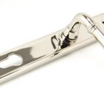 polished nickel reeded slimline lever espag. lock set