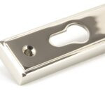 polished nickel reeded slimline lever espag. lock set
