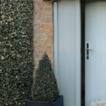 polished nickel reeded slimline lever espag. lock set