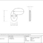 pewter oval escutcheon & cover