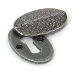 pewter oval escutcheon & cover