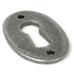 pewter oval escutcheon