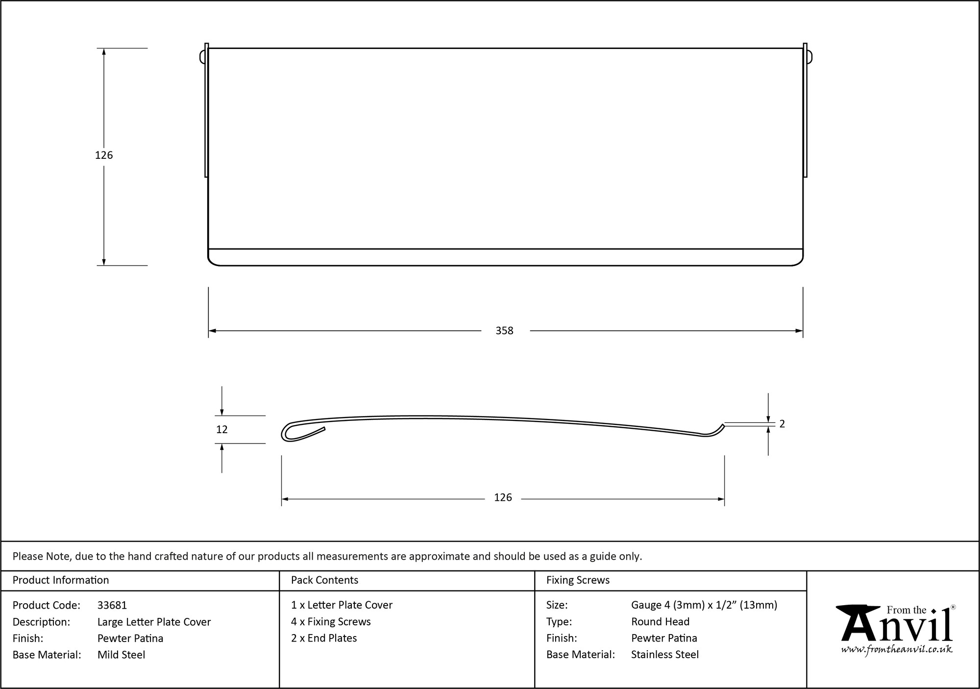 pewter large letter plate cover