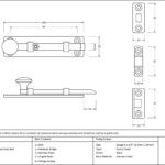 black 4" universal knob bolt