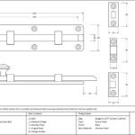black 6" universal knob bolt