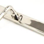 polished nickel reeded slimline lever latch set