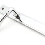 polished chrome reeded slimline lever latch set