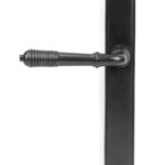 aged bronze reeded slimline lever latch set