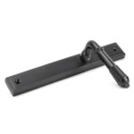 aged bronze reeded slimline lever latch set