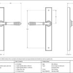 aged bronze reeded slimline lever latch set